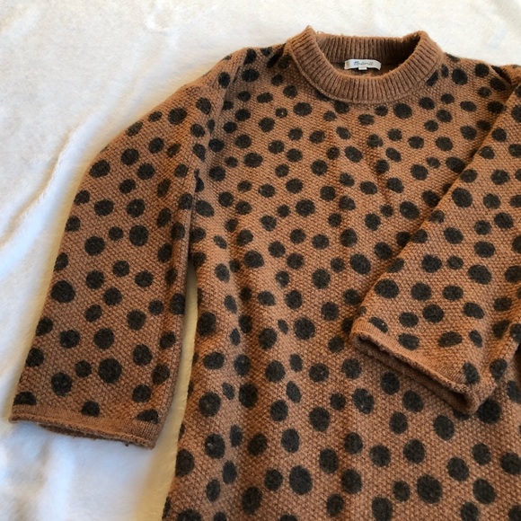 MADEWELL Polka Dot Merino Wool Dress Small - Picture 3 of 5